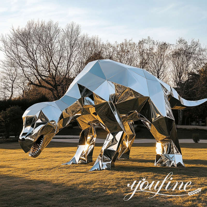modern decorative metal dinosaur statue