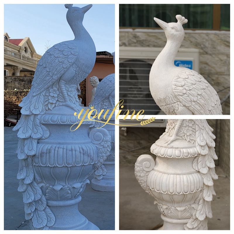 peacock statue details