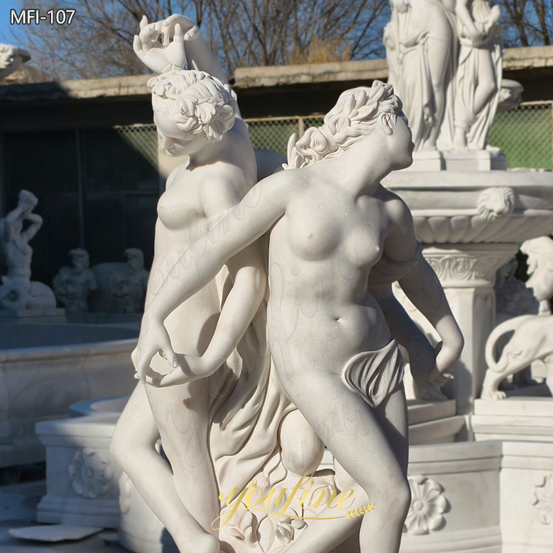 Elegant Marble Three Muses Statue for Museum