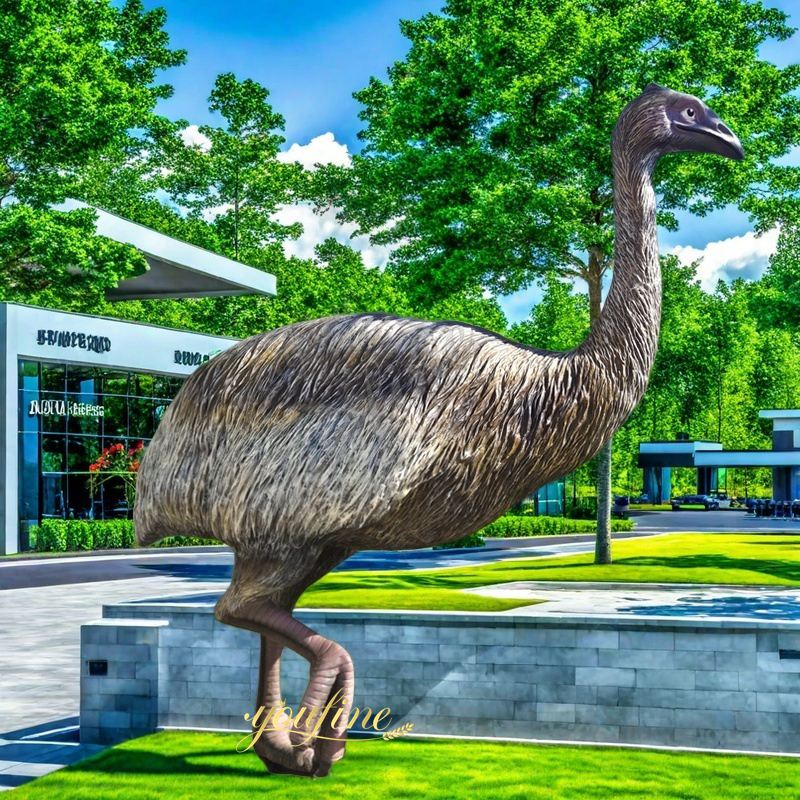 Garden ostrich statue