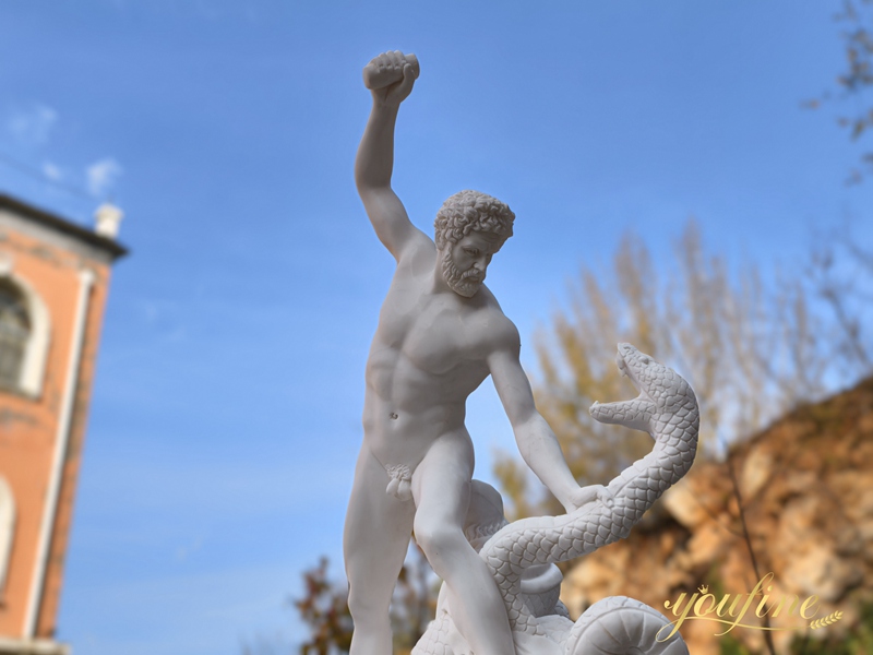 Hercules Fighting Snake Statue