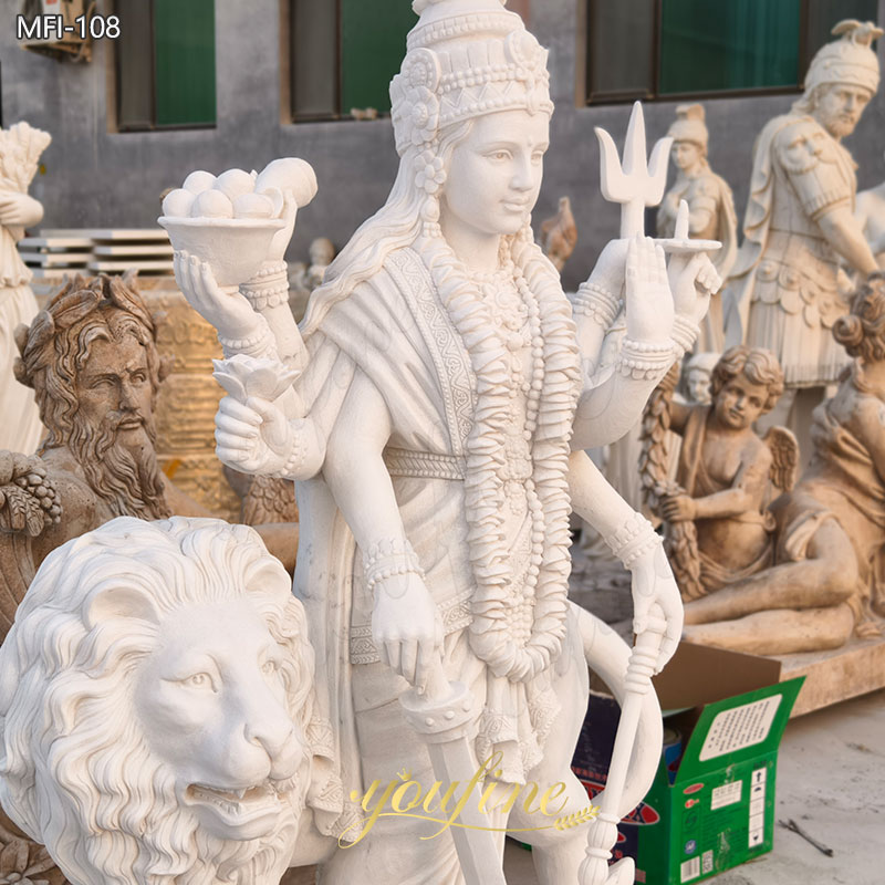 Marble Durga sculpture
