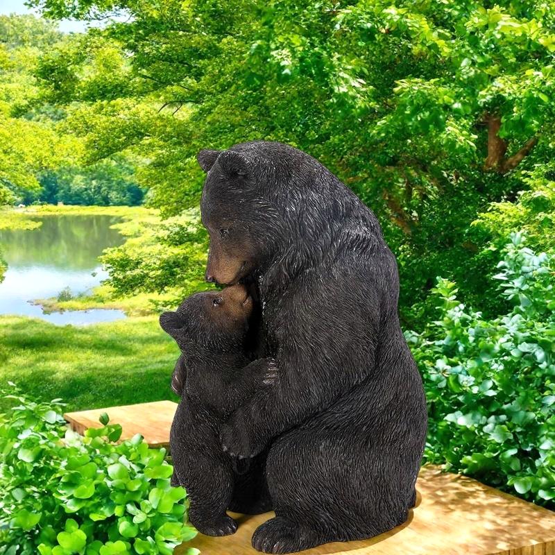 Life-size Mother Bear and Baby Bear sculpture