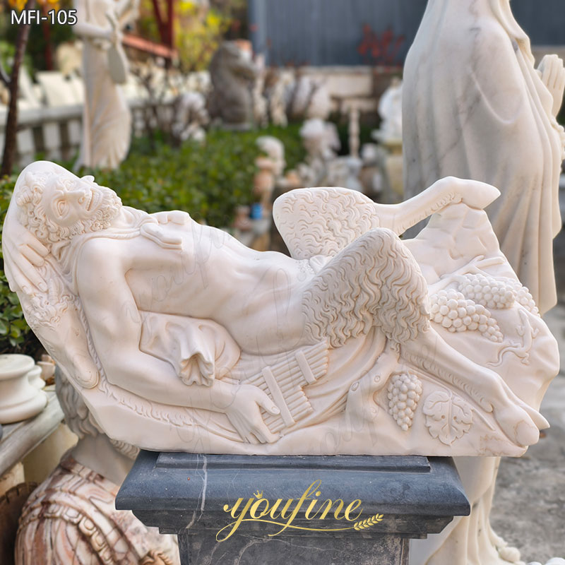 Marble Pan Statue Goat Statue