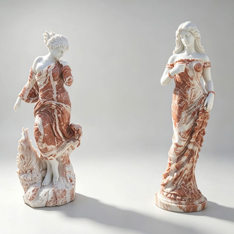 Marble Stone Beautiful Standing Woman Sculptures
