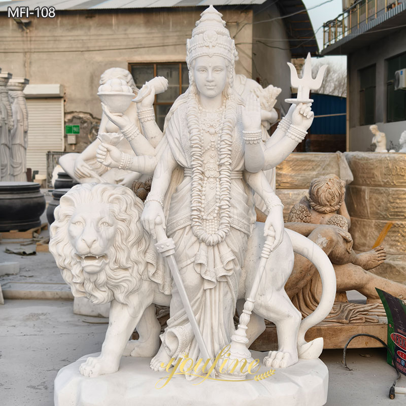 White Marble Durga Statue