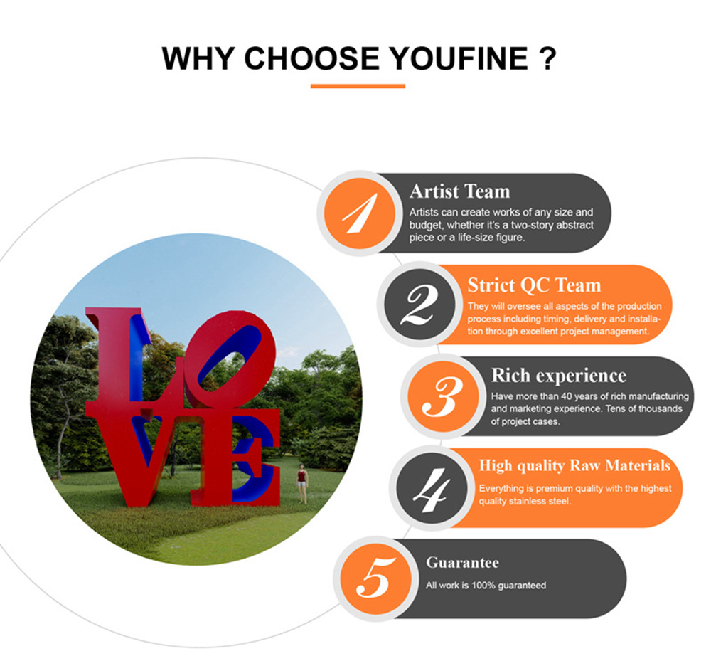 YouFine stainless steel sculpture factory advantage