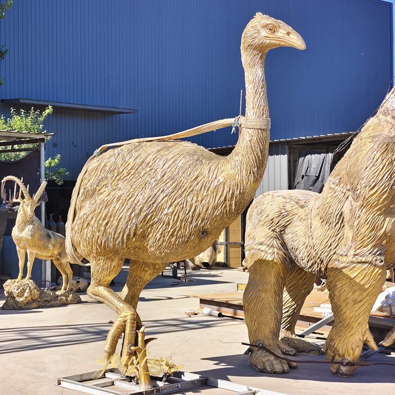 bronze ostrich statue