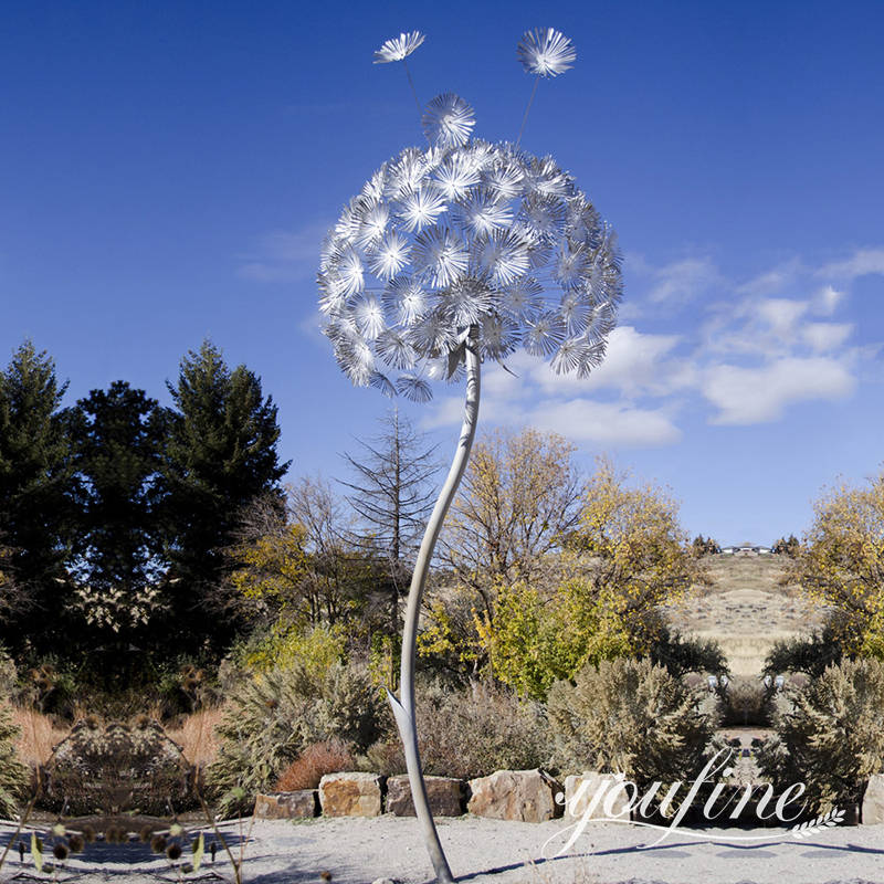 outdoor dandelion sculpture
