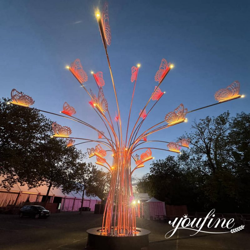large lighting tree sculpture for outdoor garden