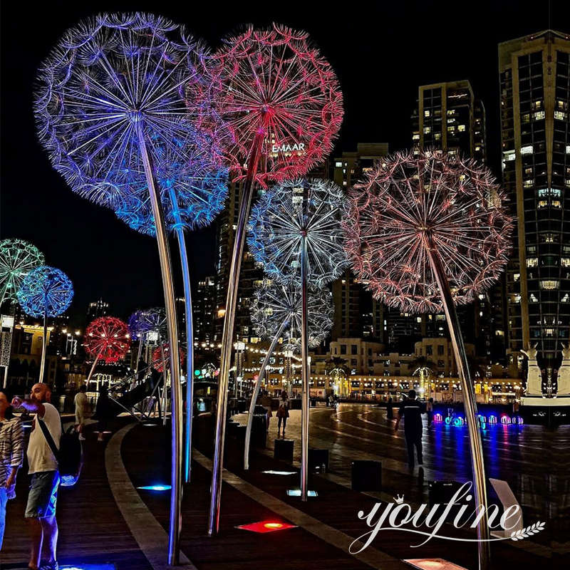 light dandelion sculpture for city decor