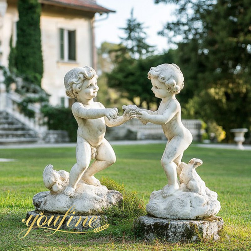 marble children statue for garden