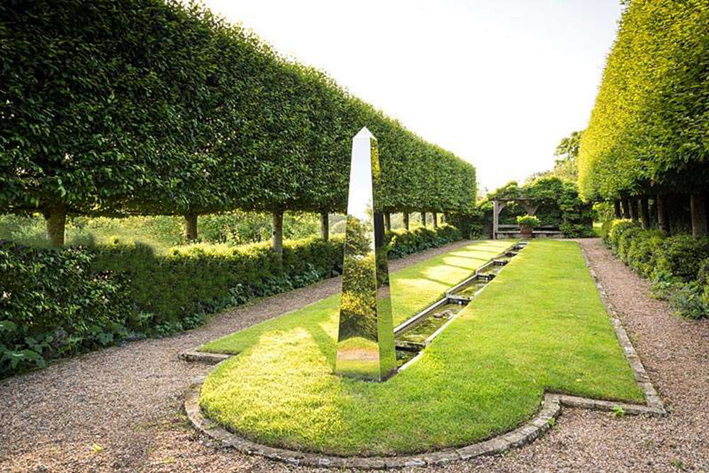outdoor stainless steel obelisk