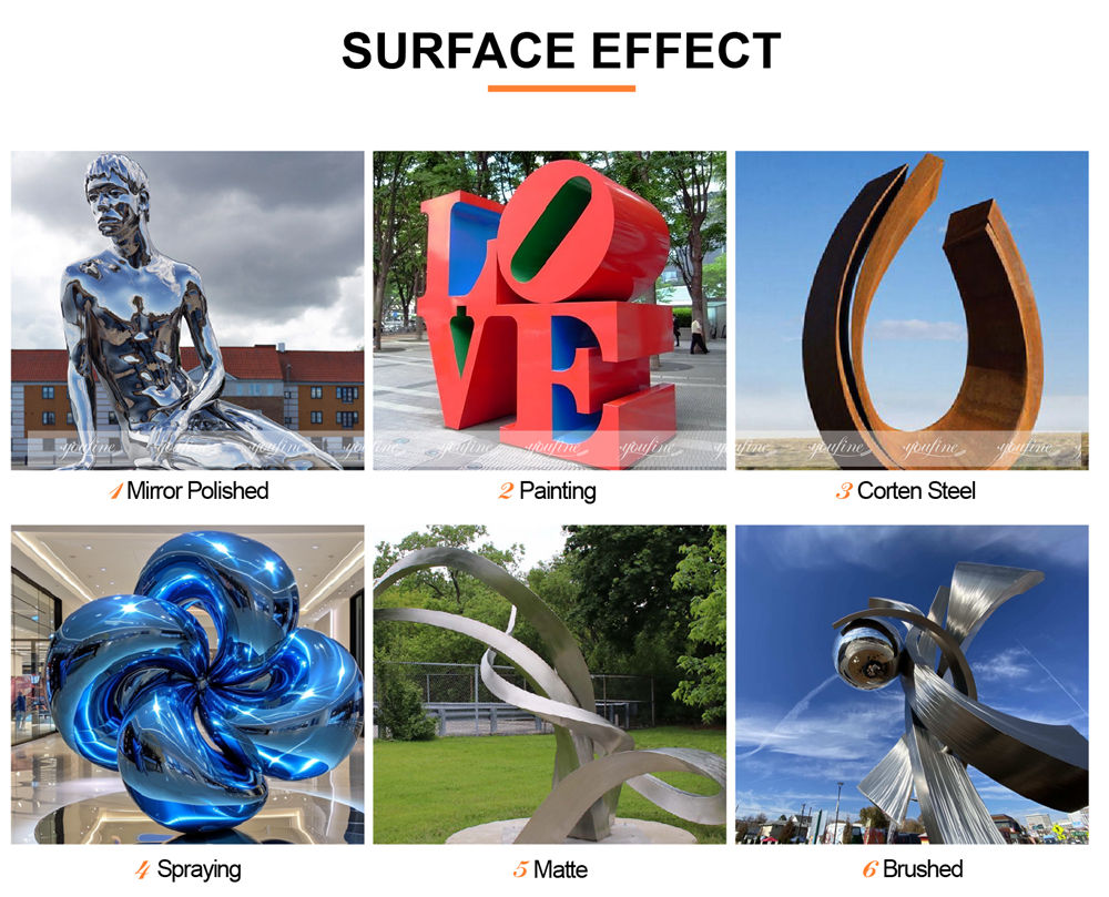 stainless steel sculpture finish options