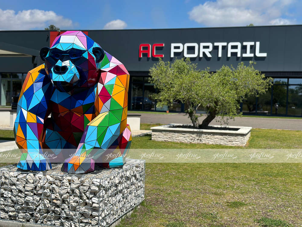 Geometric Gorilla Sculpture