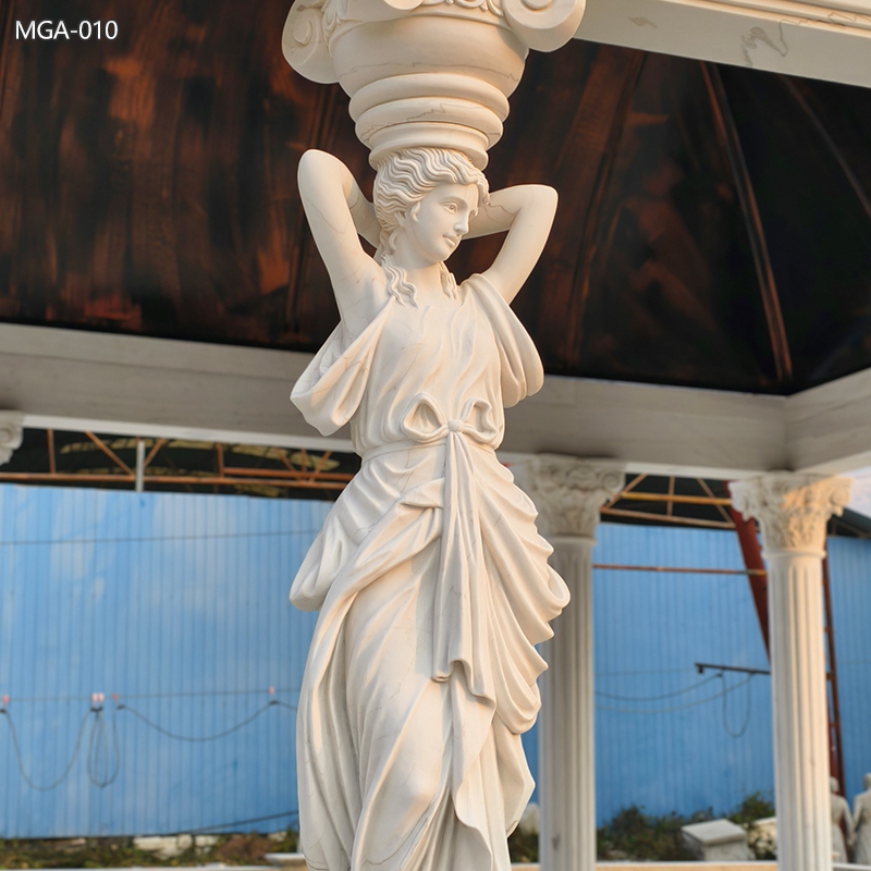 hand carved Marble Statue Column Gazebo