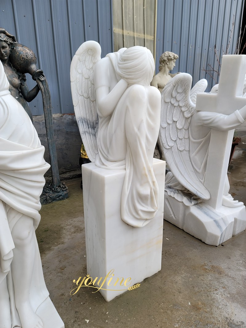 Sorrowful Angel marble statue