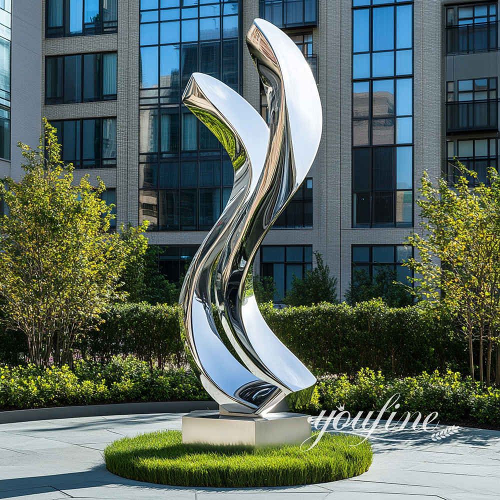 custom large outrdoor metal sculpture for square