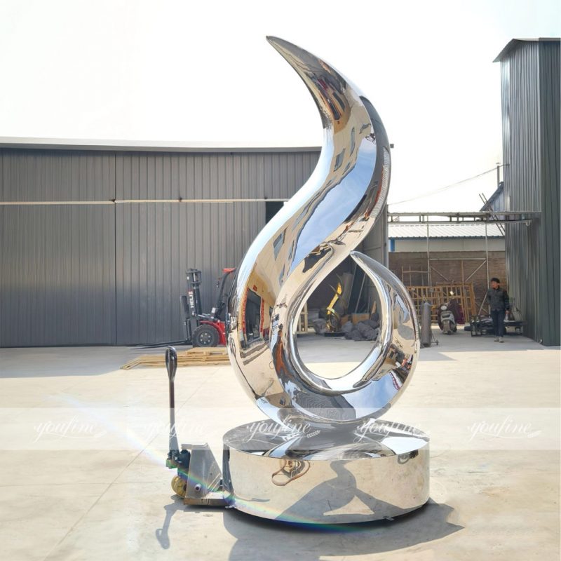 customized large abstract stainless steel sculpture