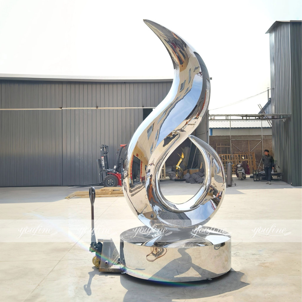 customized large abstract stainless steel sculpture