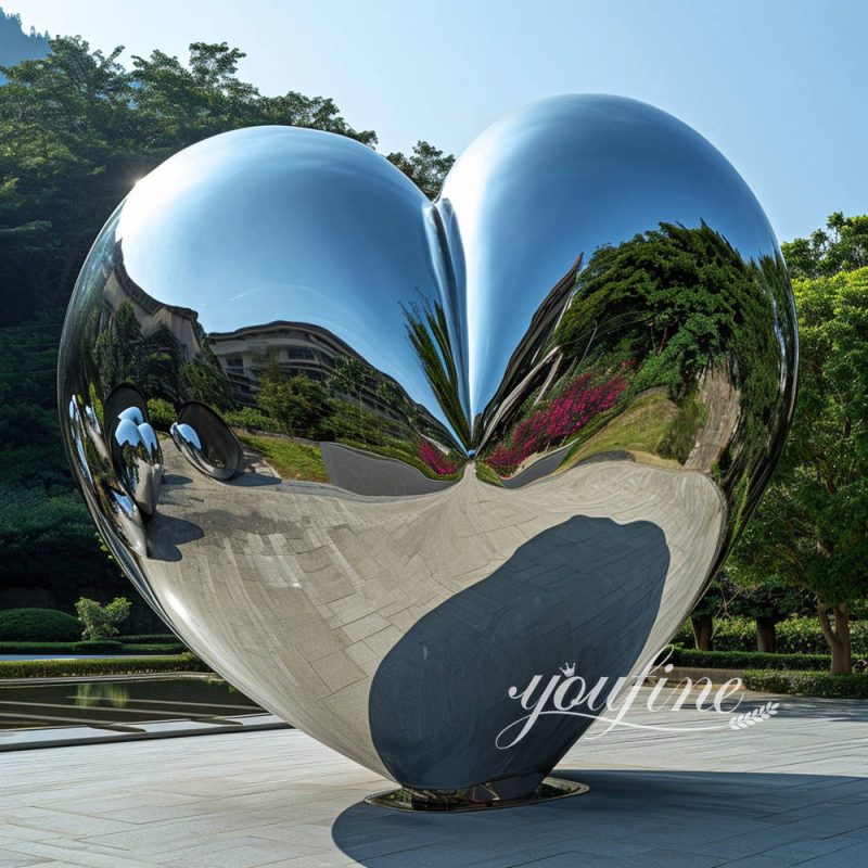 large mirror polished stainless steel sculpture
