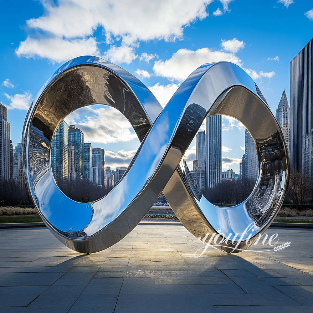 high quality large modern infinity loop sculpture
