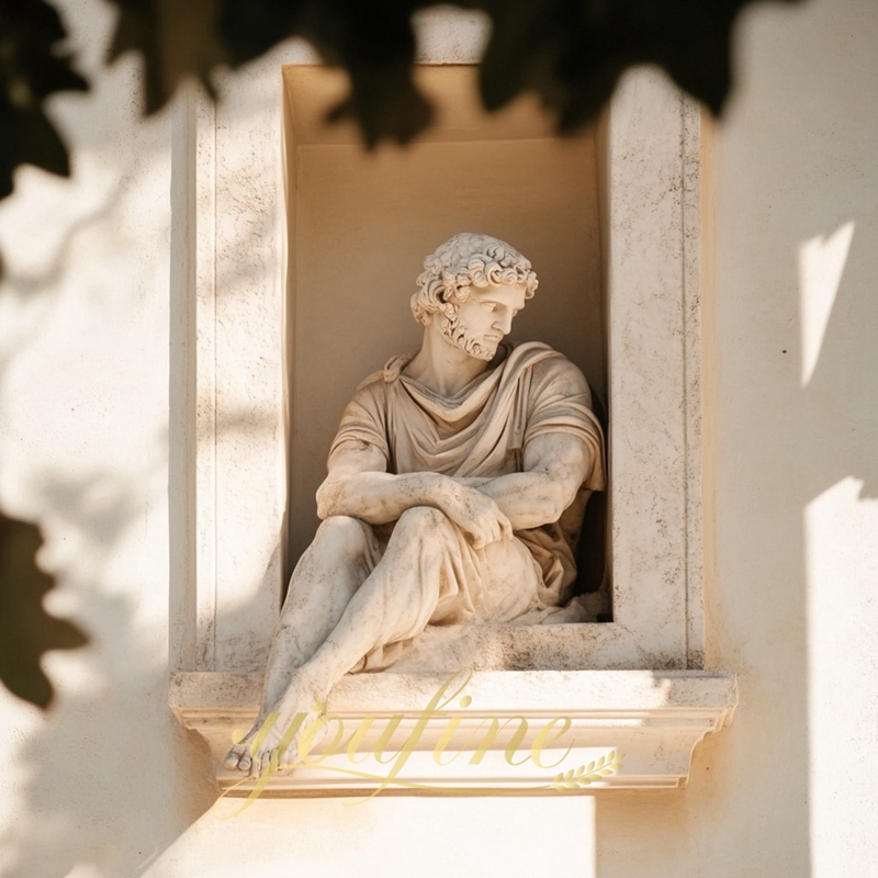 marble Greek statue outdoor decor
