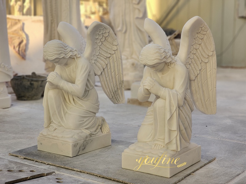 marble Guardian Angel statues