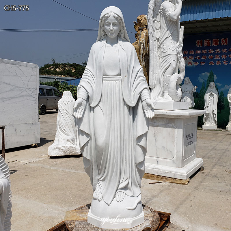 marble Virgin Mary statue indoor