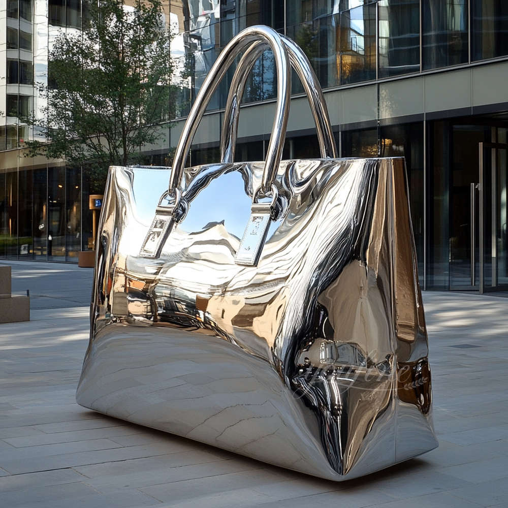 moden metal bag sculpture