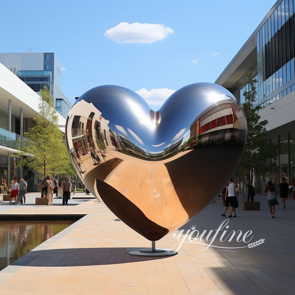 street decorative mirror stainless steel sculpture