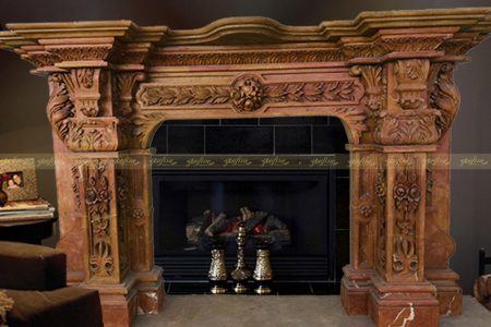 Antique Marble Luxury Fireplace Surround