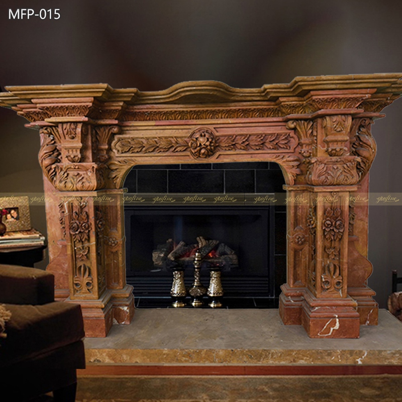 Antique Marble Luxury Fireplace Surround