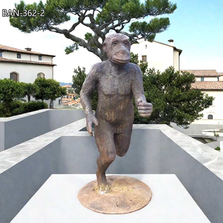 Bronze Ape-man statue