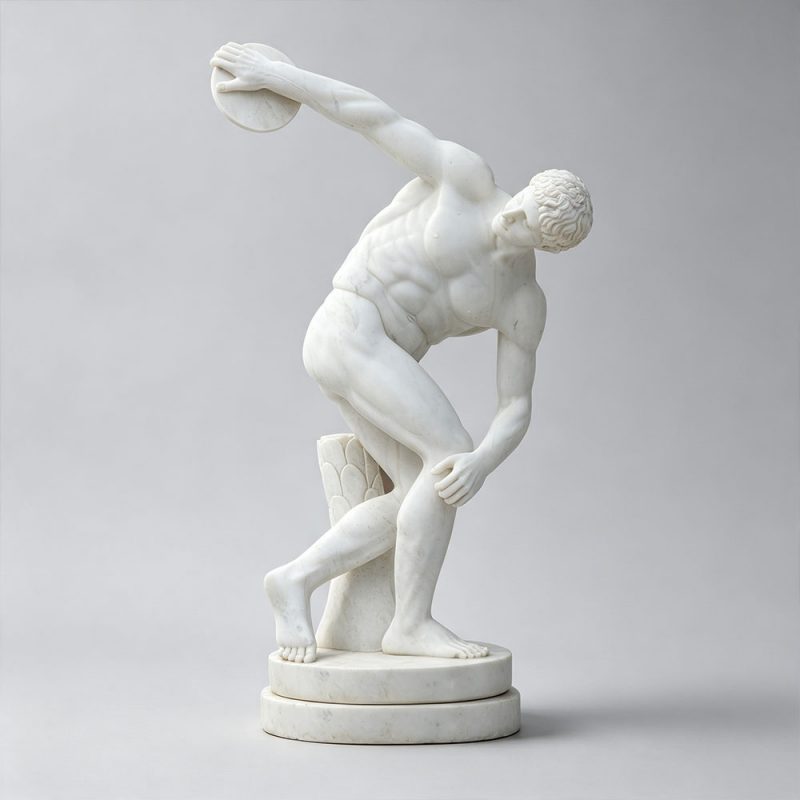 Classic Marble Discus Thrower Greek Sculpture for Sale