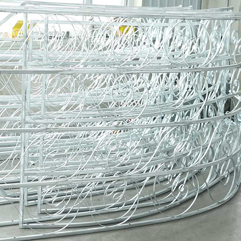 galvanized pipe bending decoration for iron conservatory