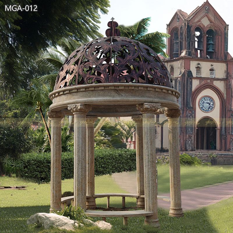 Granite Stone Gazebo for Church Gardens MGA-012