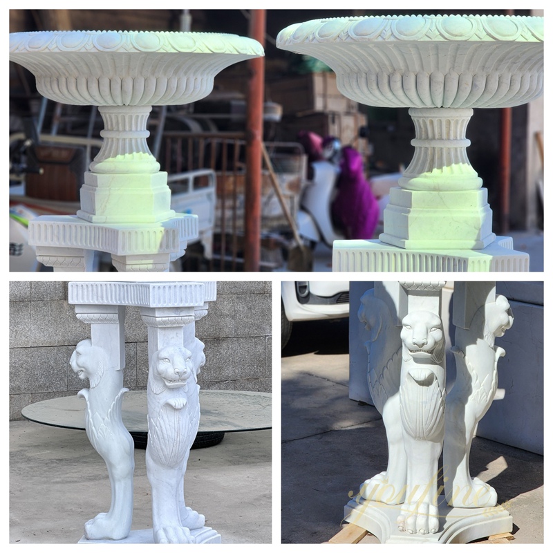 details of Hand Carved Marble Planter