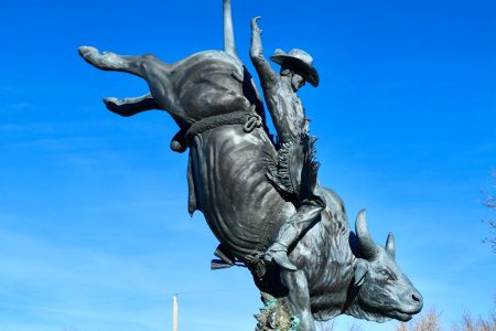 Large Bronze Bull Rider Sculpture BAN-370