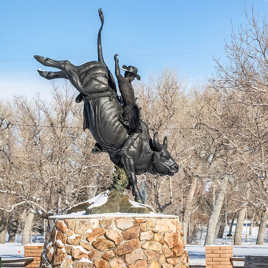 Bull Riding Statue Bull Rider Sculpture