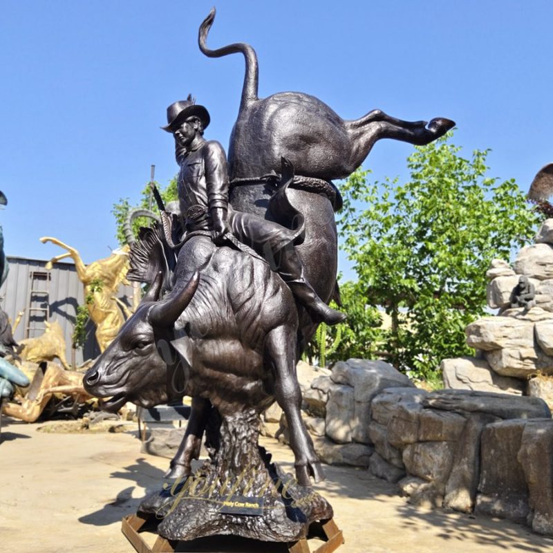 Large Bronze Bull Rider Sculpture