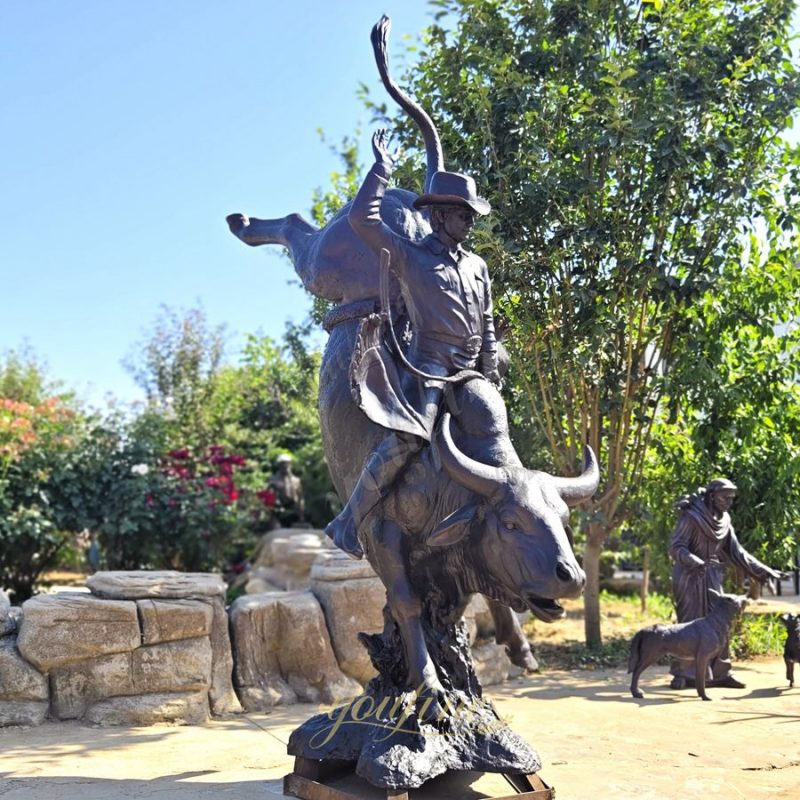 Large Bull Rider Sculpture