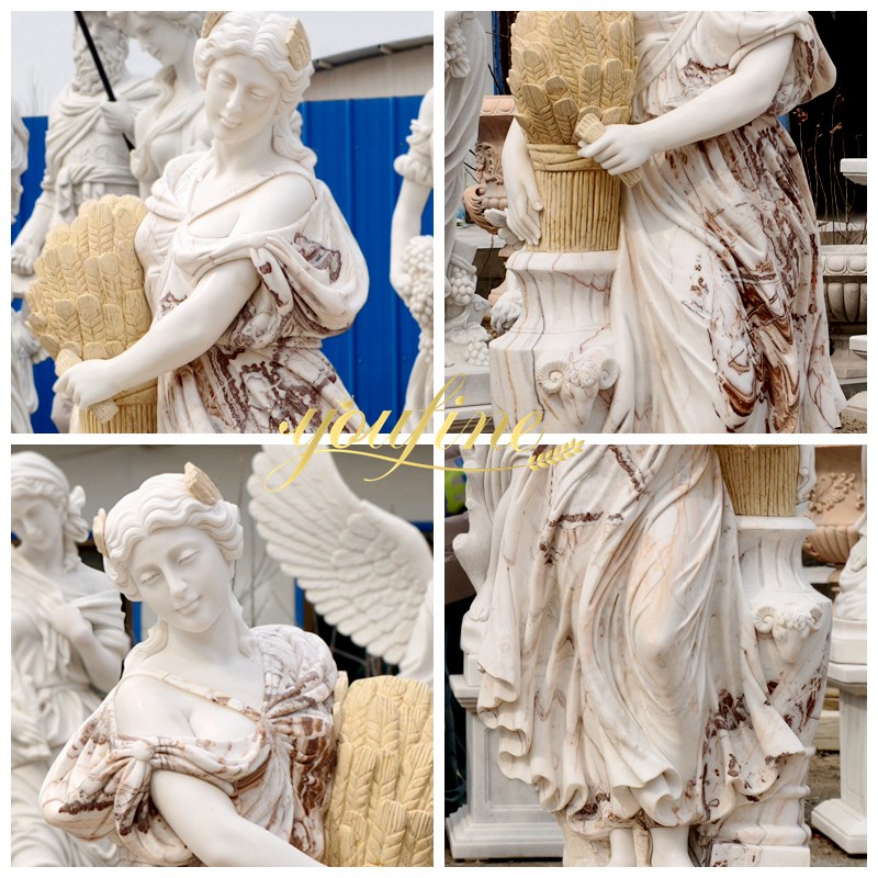 Life Size Marble Harvest Goddess Statue details