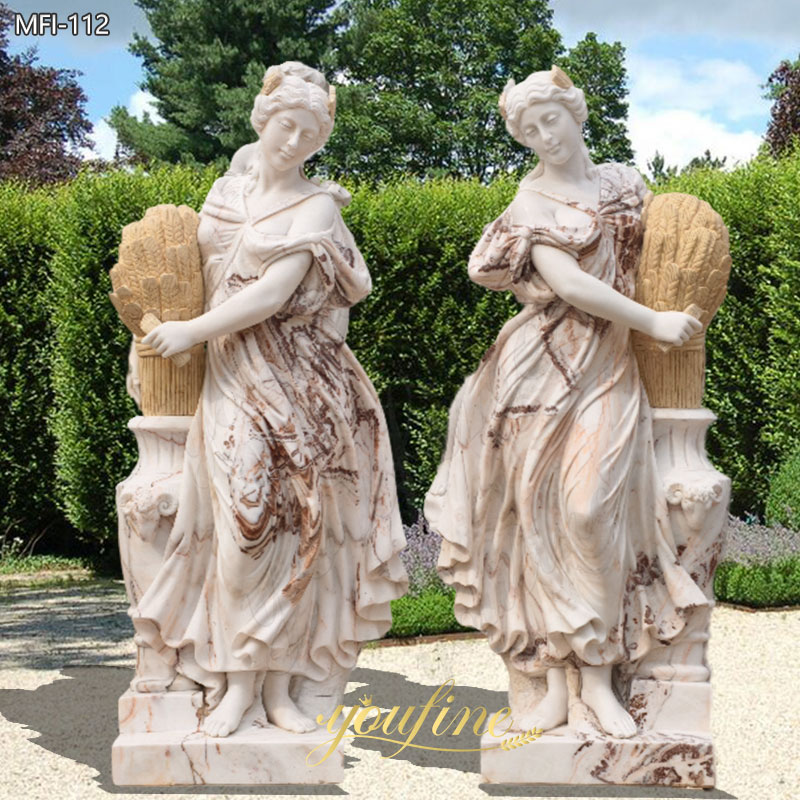 Life Size garden Marble Harvest Goddess Statue