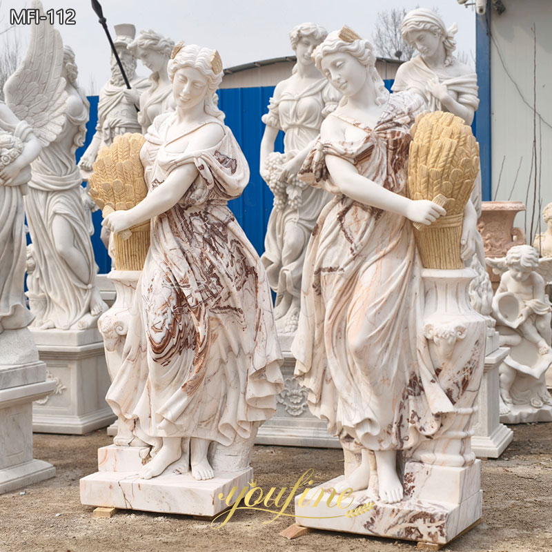 Life Size Marble Harvest Goddess sculpture