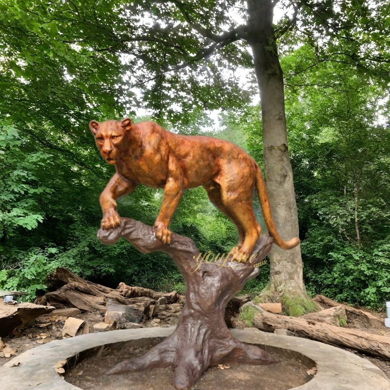brown bronze mountain lion
