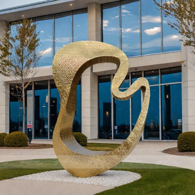 modern decorative gold metal sculpture