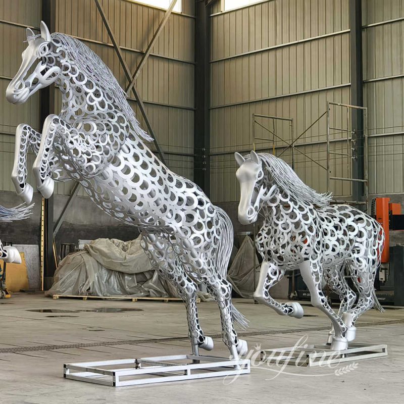 outdoor decorative metal horse sculpture