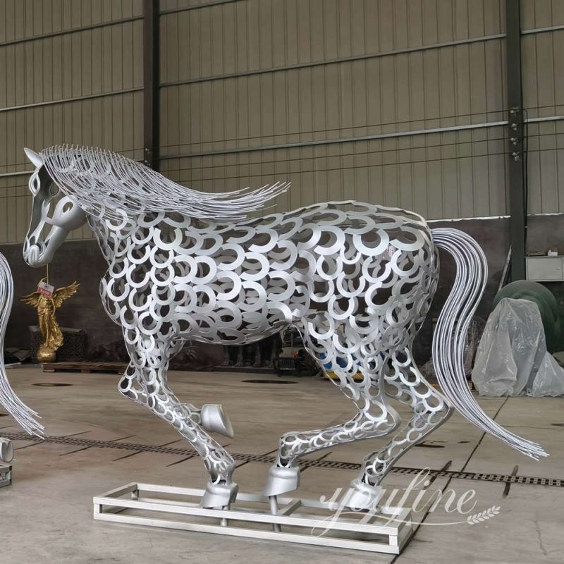 life size hollow horse sculpture
