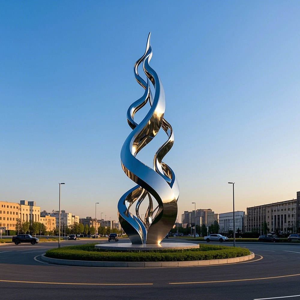 Landmark stainless steel sculpture for public space